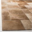 Safavieh Studio 4' x 6' Hand Woven Leather Rug in Beige and White