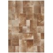 Safavieh Studio 4' x 6' Hand Woven Leather Rug in Beige and White