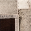 Safavieh Studio 3' x 5' Hand Woven Leather Rug in Gray and White