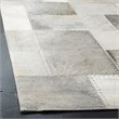Safavieh Studio 4' x 6' Hand Woven Leather Rug in Gray and White