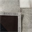 Safavieh Studio 4' x 6' Hand Woven Leather Rug in Gray and White