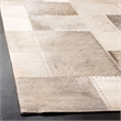 Safavieh Studio 5' x 8' Hand Woven Leather Rug in Gray and White