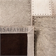 Safavieh Studio 5' x 8' Hand Woven Leather Rug in Gray and White