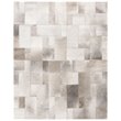 Safavieh Studio 8' x 10' Hand Woven Leather Rug in Gray and White