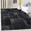 Safavieh Studio 4' x 6' Hand Woven Leather Rug in Black
