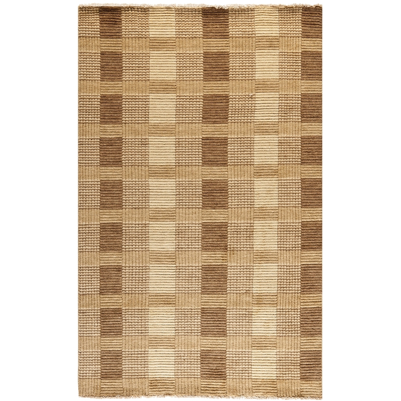 Safavieh Tibetan 5' x 8' Hand Loomed Wool Rug in Brown