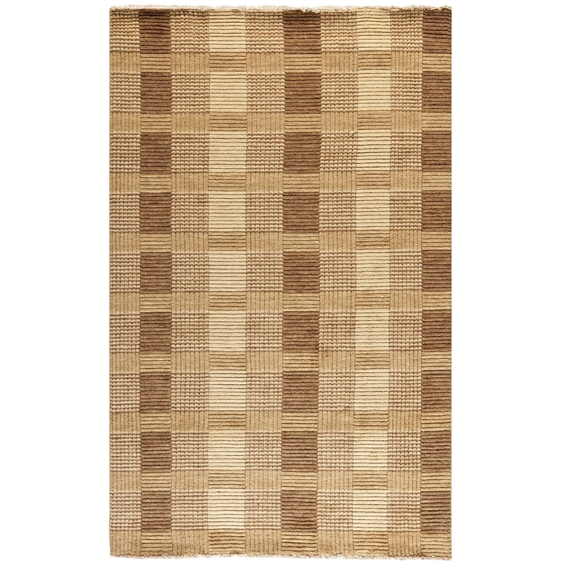 Safavieh Tibetan 5' x 8' Hand Loomed Wool Rug in Brown