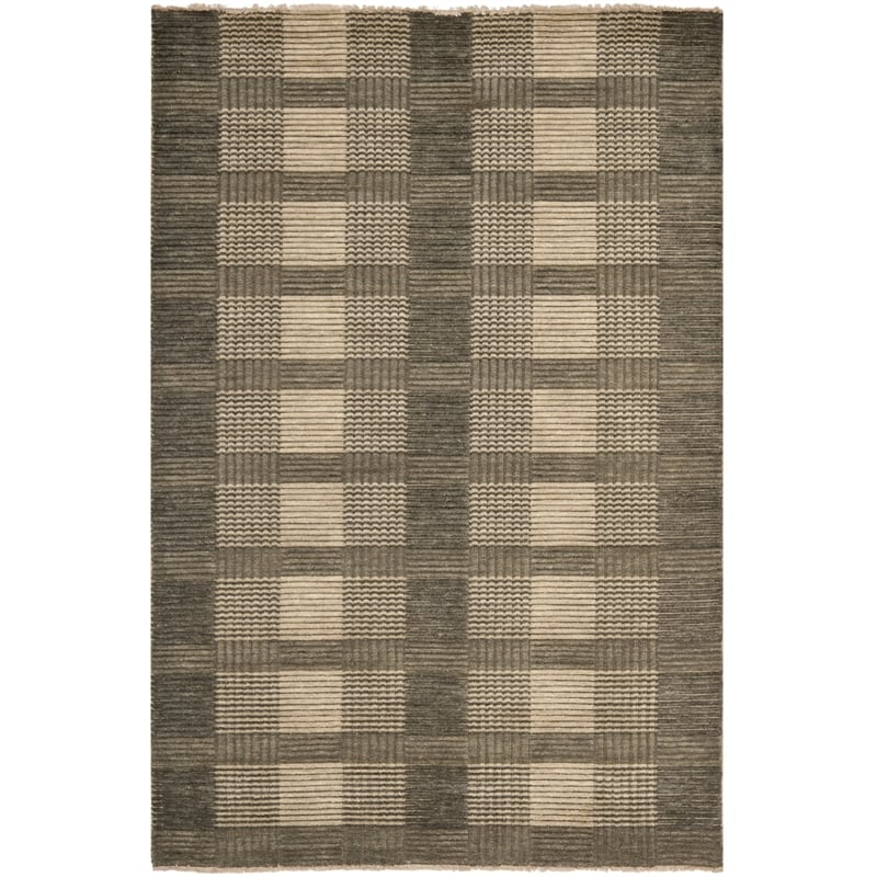 Safavieh Tibetan 5' x 8' Hand Loomed Wool Rug in Charcoal
