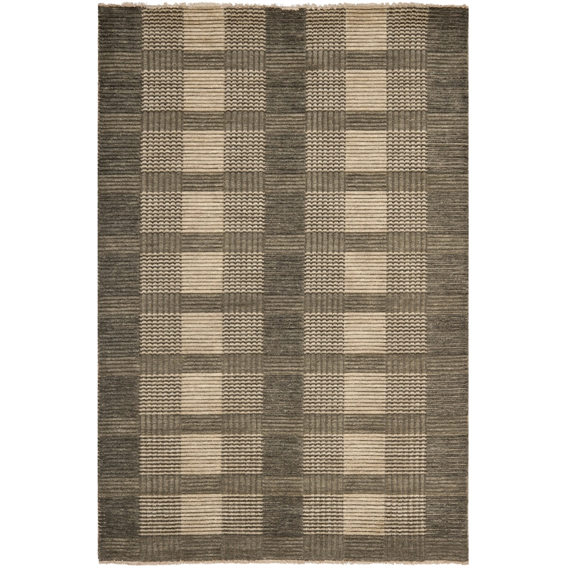 Safavieh Tibetan 5' x 8' Hand Loomed Wool Rug in Charcoal