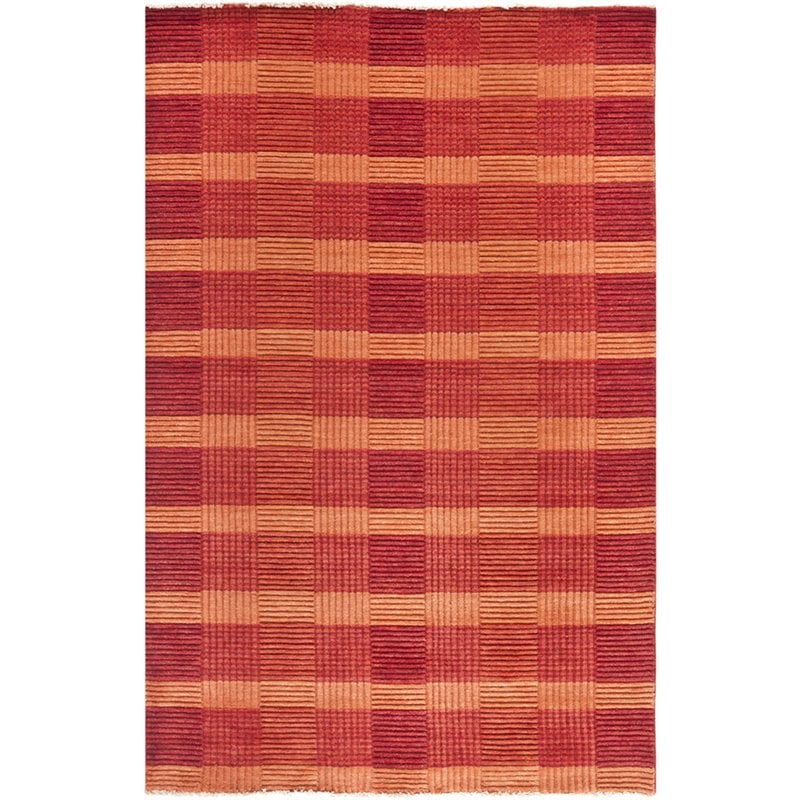 Safavieh Tibetan 5' x 8' Hand Loomed Wool Rug in Red