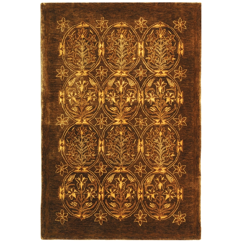 Safavieh Taj Mahal 5' X 8' Wool Pile Hand Tufted Rug In Olive