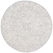Safavieh Trace 6' Round Hand Tufted Wool Rug in Charcoal and Ivory
