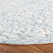 Safavieh Trace 6' Round Hand Tufted Wool Rug in Charcoal and Ivory