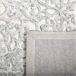 Safavieh Trace 8' x 10' Hand Tufted Wool Rug in Charcoal and Ivory