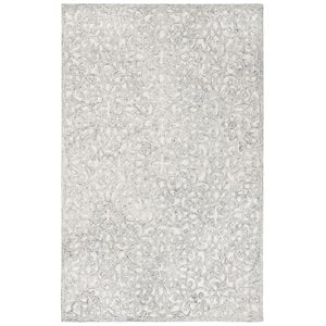 Safavieh Trace 8' x 10' Hand Tufted Wool Rug in Charcoal and Ivory