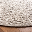 Safavieh Trace 6' Round Hand Tufted Wool Rug in Brown and Ivory