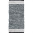 Safavieh Vintage 2' x 3' Hand Woven Leather Rug in Gray and Silver