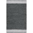 Safavieh Vintage 6' x 9' Hand Woven Leather Rug in Gray and Silver
