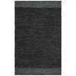 Safavieh Vintage 2' x 3' Hand Woven Leather Rug in Black and Gray