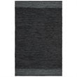 Safavieh Vintage 3' x 5' Hand Woven Leather Rug in Black and Gray