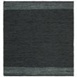 Safavieh Vintage 6' Square Hand Woven Leather Rug in Black and Gray