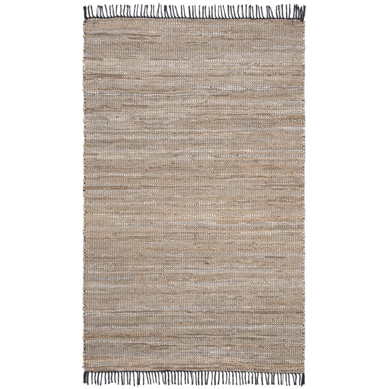 Safavieh Vintage 4' x 6' Hand Woven Leather Rug in Beige