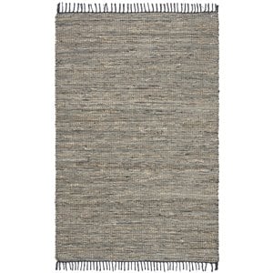 safavieh vintage 8' x 10' hand woven leather rug in gray