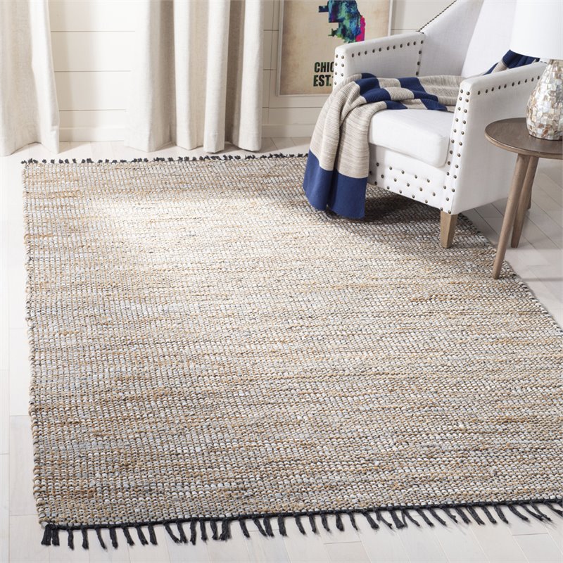 Safavieh Vintage 2' x 3' Hand Woven Leather Rug in Brown and Beige