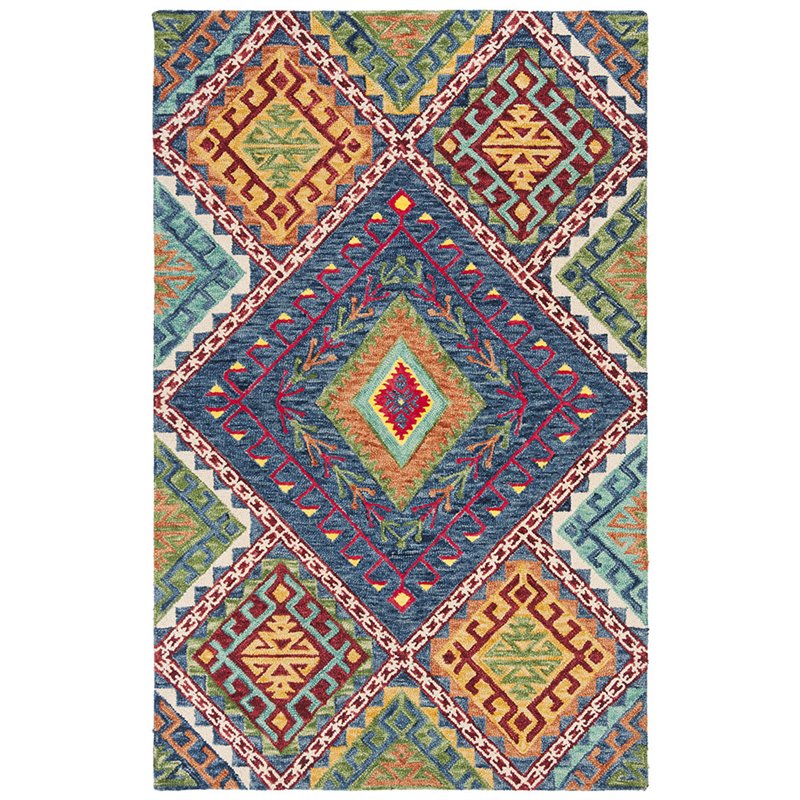 Safavieh Aspen 5' x 8' Hand Tufted Wool Rug in Blue