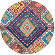 Safavieh Aspen 7' Round Hand Tufted Wool Rug in Blue