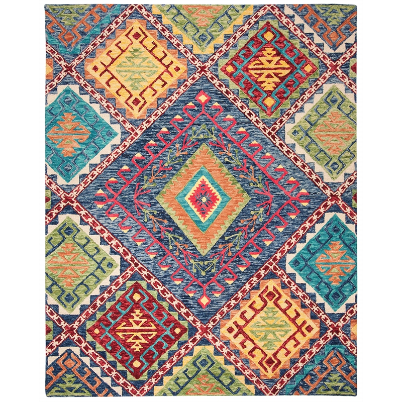 Safavieh Aspen 8' x 10' Hand Tufted Wool Rug in Blue