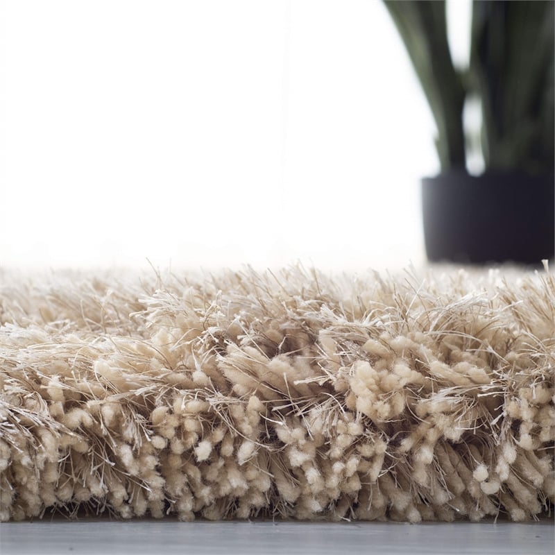 Safavieh Atlantic 3' x 5' Hand Tufted Shag Rug in Beige
