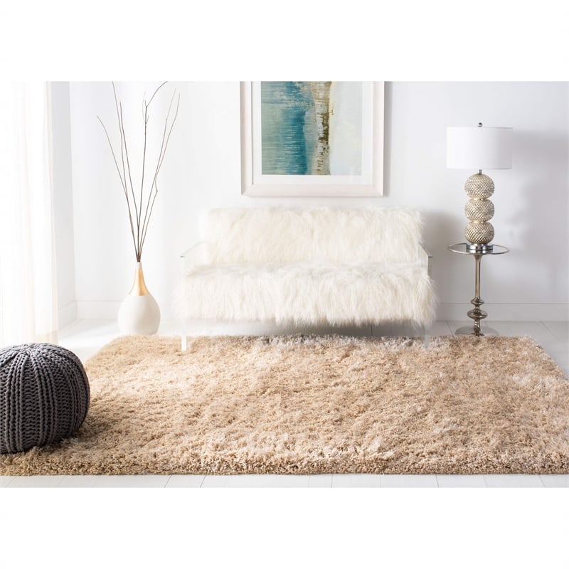 Safavieh Atlantic 4' x 6' Hand Tufted Shag Rug in Beige