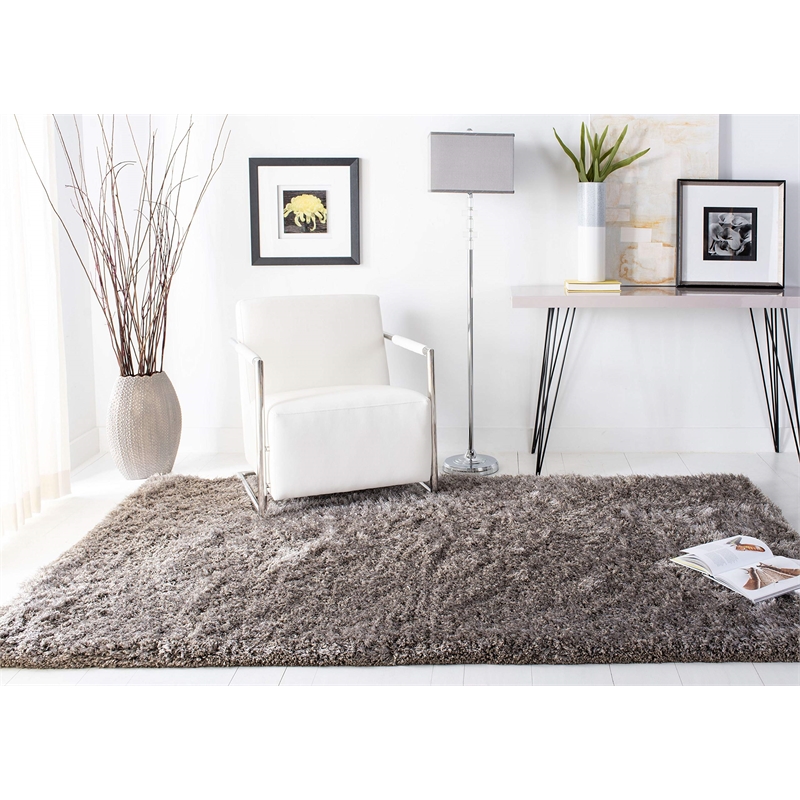Safavieh Atlantic 4' x 6' Hand Tufted Shag Rug in Gray
