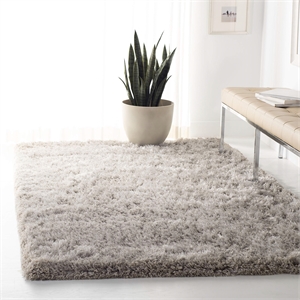 Safavieh Atlantic 3' x 5' Hand Tufted Shag Rug in Silver
