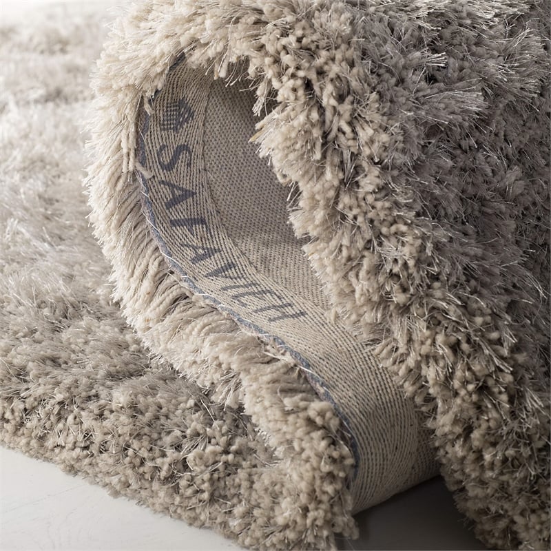 Safavieh Atlantic 5' x 8' Hand Tufted Shag Rug in Silver