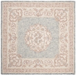 Safavieh Aubusson 6' Square Hand Tufted Wool Rug in Blue and Ivory