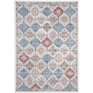 safavieh brentwood 5'3&quot x 7'6&quot rug in cream and blue