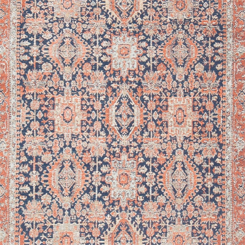Safavieh Classic Vintage 5' x 8' Rug in Navy and Rust