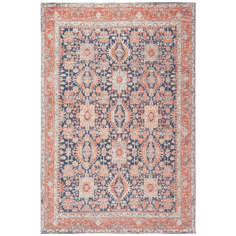 Safavieh Classic Vintage 6' x 9' Rug in Navy and Rust
