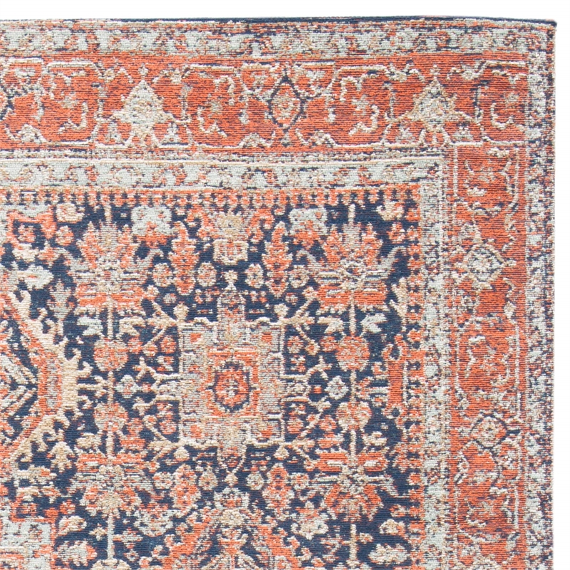 Safavieh Classic Vintage 6' x 9' Rug in Navy and Rust