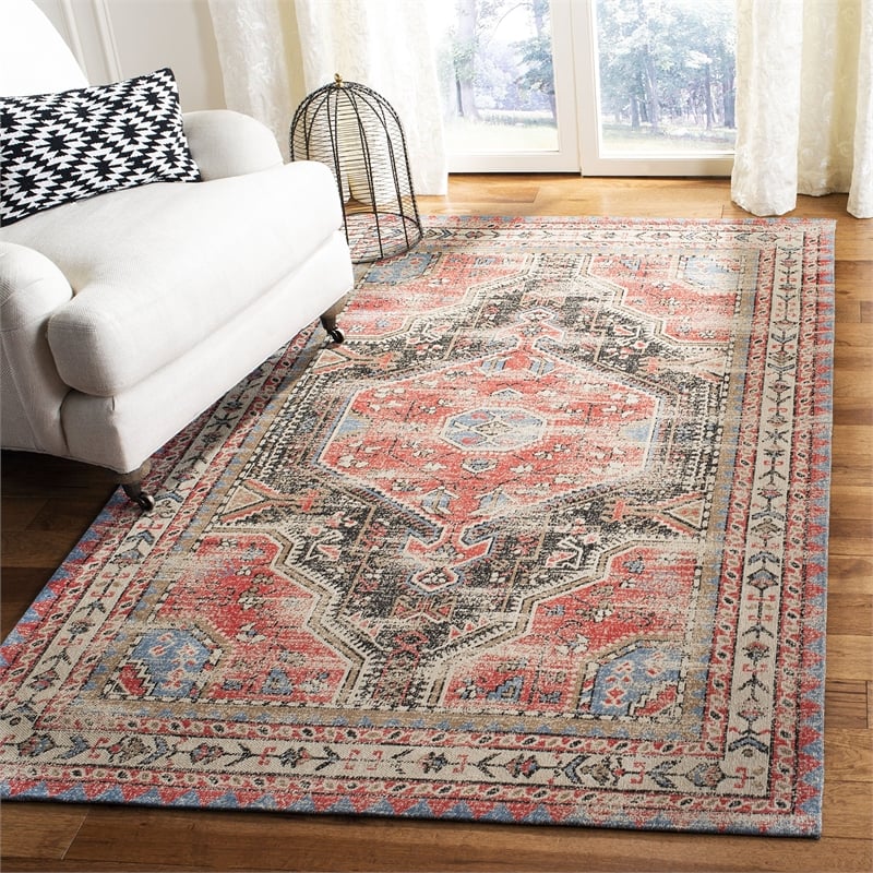 Safavieh Classic Vintage 8' x 10' Rug in Red and Charcoal