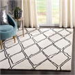 Safavieh Casablanca 8' x 10' Hand Tufted Wool Rug in Ivory and Gray