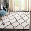 Safavieh Casablanca 8' x 10' Hand Tufted Wool Rug in Ivory and Black