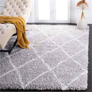Safavieh Flokati 6'7&quot Square Rug in Light Gray and Ivory