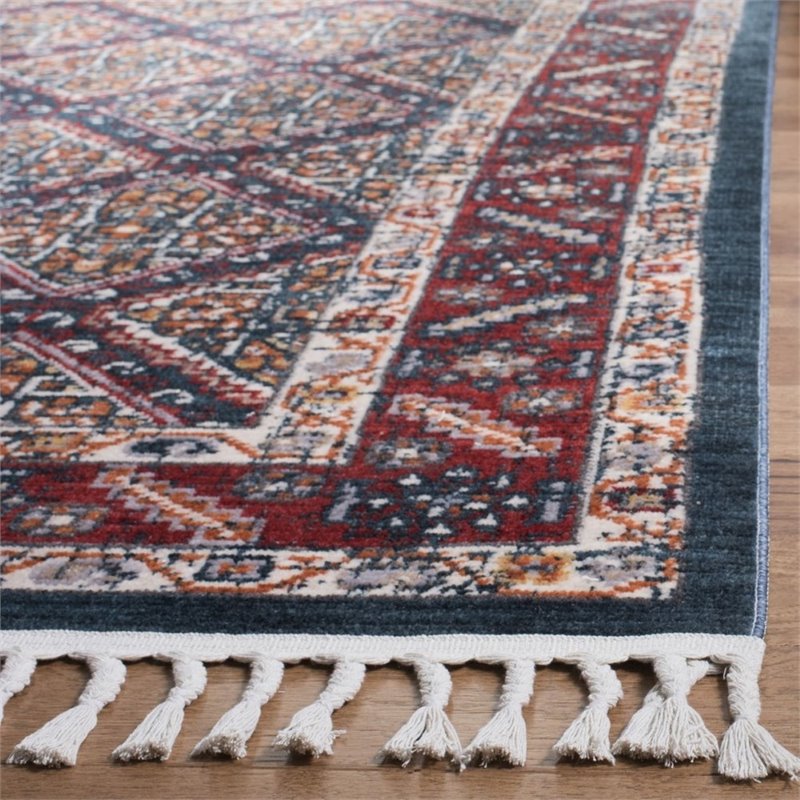 Safavieh Farmhouse 3' x 5' Rug in Ivory and Navy