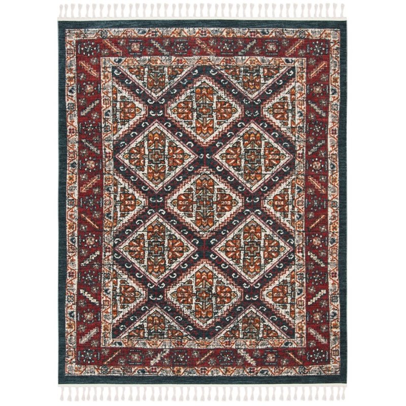 Safavieh Farmhouse 9' x 12' Rug in Ivory and Navy
