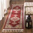 Safavieh Farmhouse 2' x 8' Runner Rug in Creme and Red