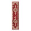 Safavieh Farmhouse 2' x 8' Runner Rug in Creme and Red