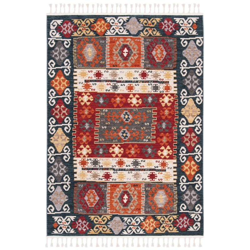 Safavieh Farmhouse 3' x 5' Rug in Cream and Navy